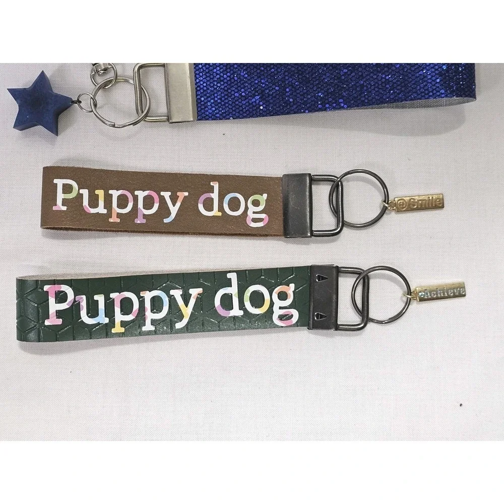 Lot Of 5 Country Blessings Colorful Fun faux leather key fob‎ wristlets Sparkle